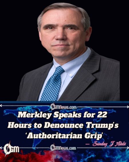 Sen. Jeff Merkley Delivers 22-Hour Senate Speech Denouncing Trump’s Policies, Warns of ‘Perilous Moment for the Republic’