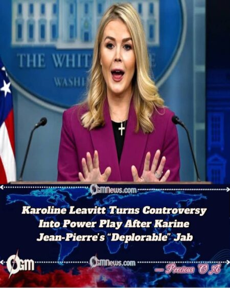 Karoline Leavitt Redefines the White House Podium with Bold Retort to Karine Jean-Pierre
