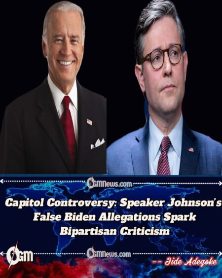Speaker Mike Johnson Accuses Biden of Actions Mirroring President Trump’s Record, Sparking Controversy on Capitol Hill