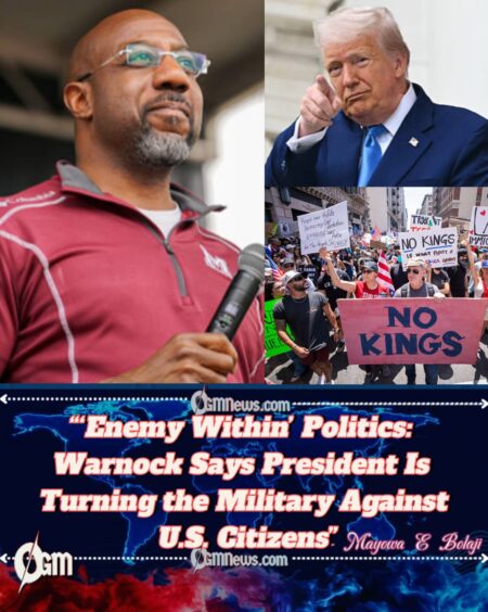 Senator Raphael Warnock: A President Who Calls His Own People the ‘Enemy Within’ Is a National Threat