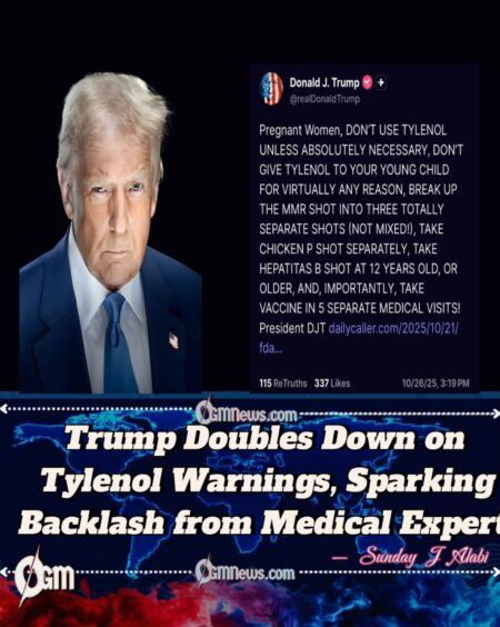 TRUMP REIGNITES TYLENOL AND AUTISM DEBATE, URGES PREGNANT WOMEN AND PARENTS TO AVOID COMMON PAINKILLER