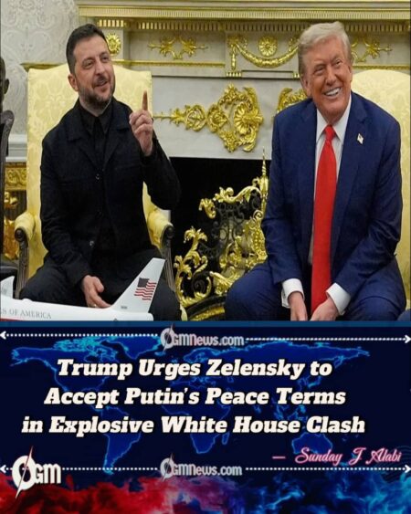 TRUMP PRESSES ZELENSKY TO ACCEPT PUTIN’S TERMS IN FIERY WHITE HOUSE CLASH