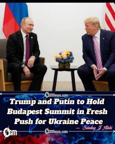 Trump, Putin to Meet in Budapest for Peace Talks on Russia-Ukraine War