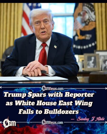 Trump Defends East Wing Demolition, Rebukes Reporter in Heated Exchange Over White House Ballroom Plans