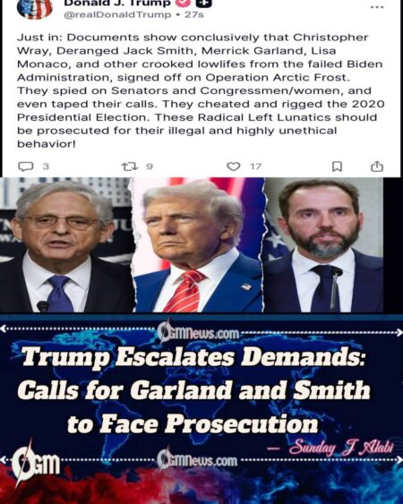 Trump Calls for Prosecution of More Political Foes, Targeting Jack Smith and Merrick Garland