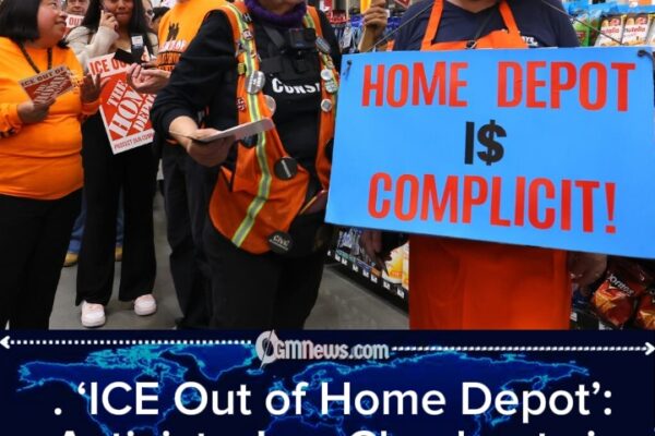 Anti-ICE Activists Stage ‘Buy-In’ Protest at Home Depot to Condemn Immigration Raids