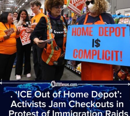 Anti-ICE Activists Stage ‘Buy-In’ Protest at Home Depot to Condemn Immigration Raids
