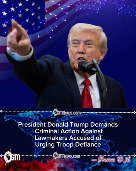 President Donald Trump Warns Congress Over Remarks on Military Obedience