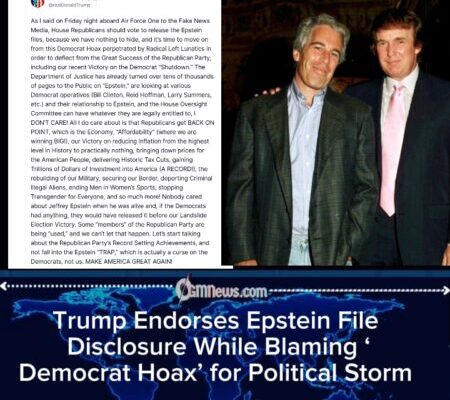 Trump Backs Release of Epstein Files After Party Revolt, Insists He Has ‘Nothing to Hide’
