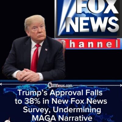 Fox News SHATTERS Trump’s Approval Myth, Admits His Rating Has Fallen to 38%