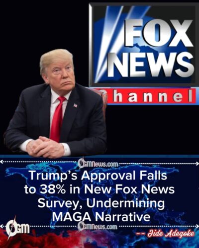 Fox News SHATTERS Trump’s Approval Myth, Admits His Rating Has Fallen to 38%