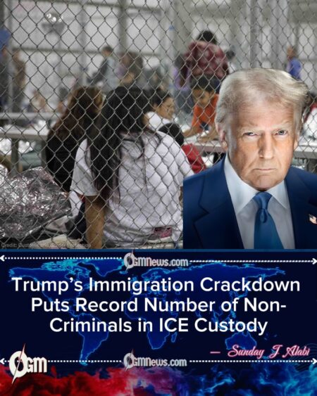 ICE Detention of Non-Criminal Immigrants Soars 2,000% Under Trump, Reaching Post-9/11 High