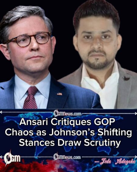 Ansari Says GOP in Disarray as Johnson’s Shifting Positions Draw Fire