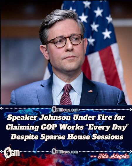 Speaker Johnson Faces Backlash Over “Every Day on the Job” Claim as Republicans Log Just 36 Workdays Since July