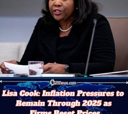 Federal Reserve Chair Lisa Cook Warns Inflation Still Above Fed Target, Blames Tariff Effects