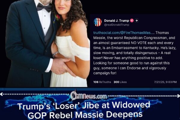 Trump’s Attack on Massie’s Remarriage Deepens GOP Rift Over Epstein Files