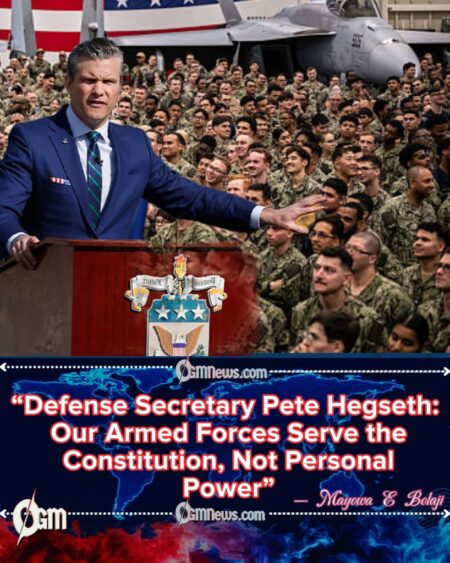 U.S. Defense Secretary Pete Hegseth: No Military Order Is Valid If It Violates the Law