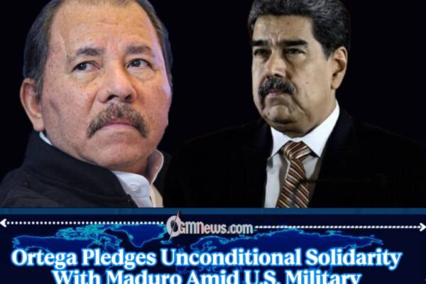 Ortega Expresses Support for Maduro Amid Rising U.S.–Venezuela Tensions