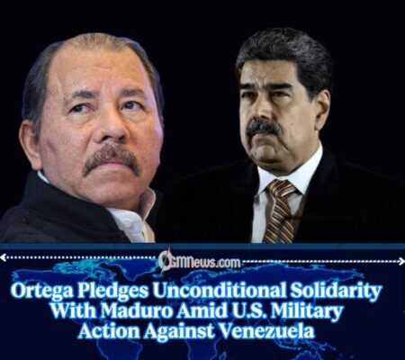 Ortega Expresses Support for Maduro Amid Rising U.S.–Venezuela Tensions