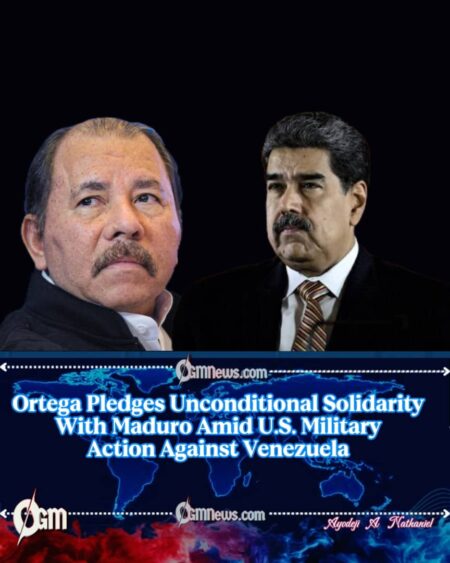 Ortega Expresses Support for Maduro Amid Rising U.S.–Venezuela Tensions