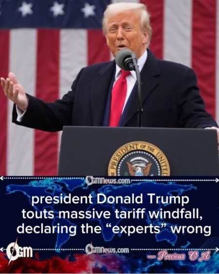 President Donald Trump takes victory lap on tariffs, says numbers silence critics