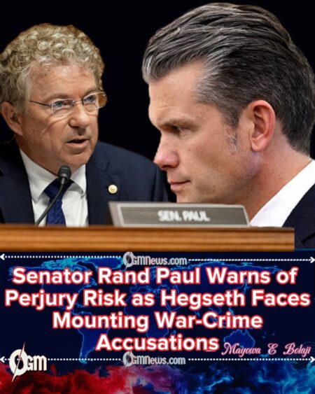 Senator Rand Paul Demands Oath-Testimony From Pete Hegseth Over Deadly Caribbean Strike