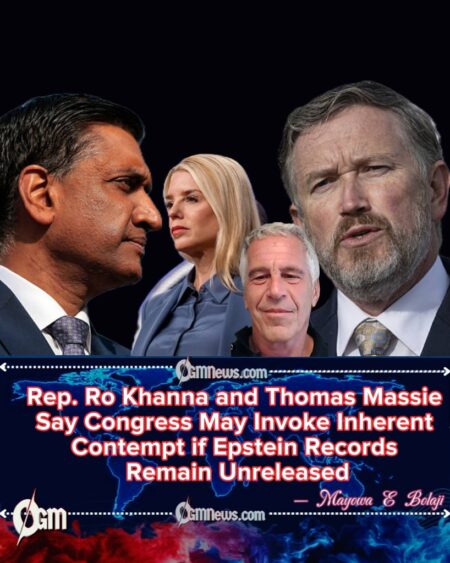 Rep. Ro Khanna and Thomas Massie Signal Possible Inherent Contempt Action Over Withheld Epstein Files