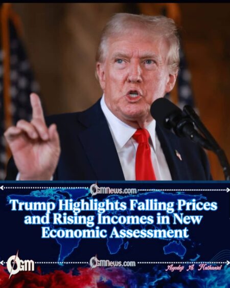 Trump Says Americans Are Paying Less and Earning More.