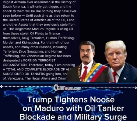Trump Orders ‘Total and Complete’ Blockade of Venezuelan Oil Tankers as U.S. Escalates Pressure on Maduro