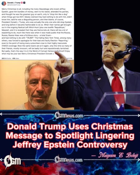 Donald Trump’s Christmas Message Revives Questions Around Epstein’s Elite Network