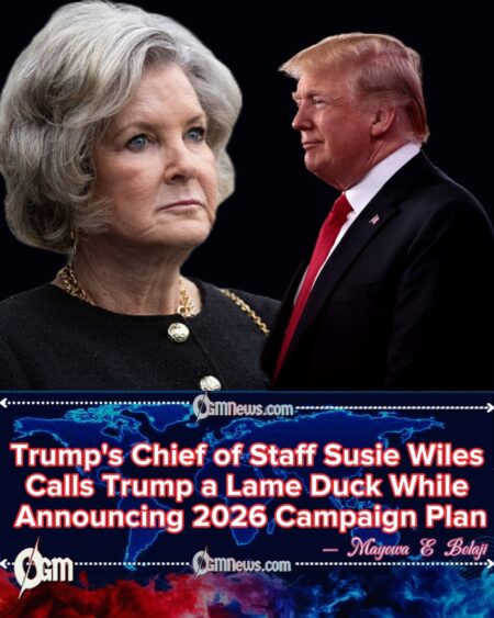 Trump's Chief of Staff Susie Wiles Says Trump Will Be Put on the 2026 Ballot Despite Growing Backlash