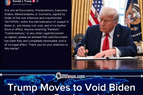 Trump Declares Biden Autopen Orders ‘Null and Void’ as Debate Over Clemency Authority Intensifies