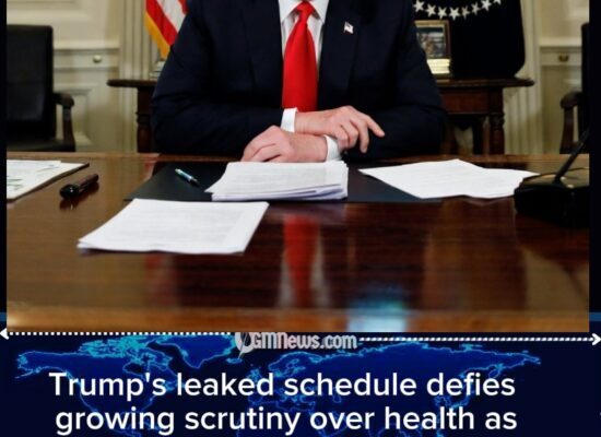 Trump’s Leaked Schedule Counters Health Questions as Grueling White House Days Stretch Late Into the Night