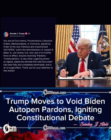 Trump Declares Biden Autopen Orders ‘Null and Void’ as Debate Over Clemency Authority Intensifies