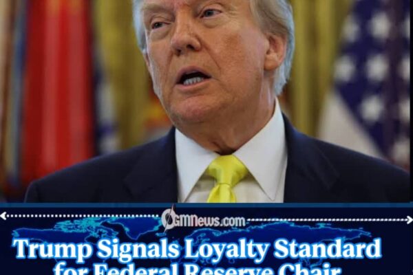 Donald Trump Draws Clear Line on Fed Chair Appointments