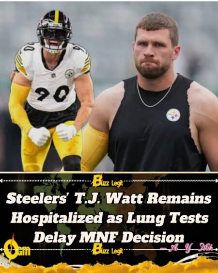 T.J. Watt Hospitalized With Lung Issue, Steelers Await Clarity Ahead of MNF Clash
