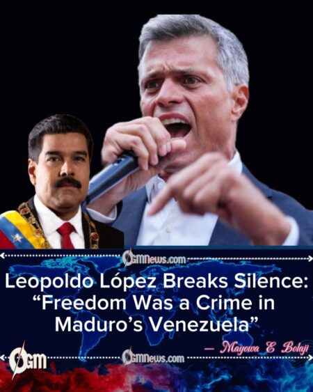 Leopoldo López, Venezuelan Opposition Leader : “Maduro Locked Me Up, But the Truth Refused to Serve Time