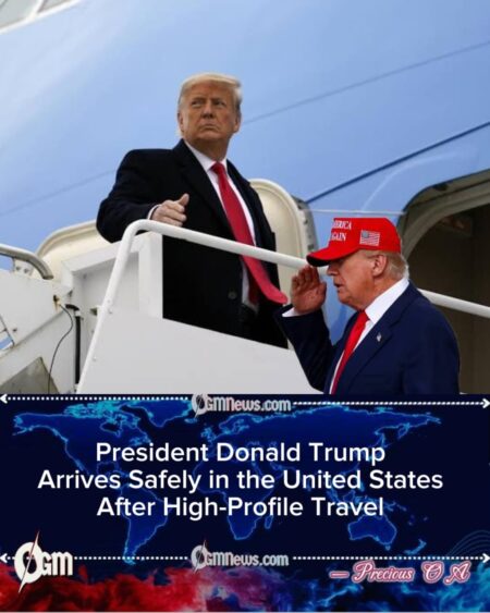 President Donald Trump Safely Lands in the U.S., Resuming Duties at Home