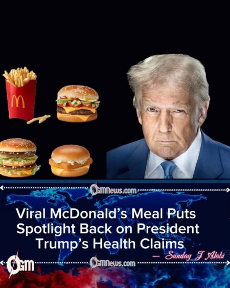 Trump’s Viral McDonald’s Order Rekindles Health Debate as President Defends His Fitness