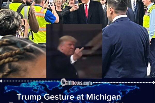 White House Defends Trump’s Gesture at Michigan Factory, Calls Response to Heckler “Appropriate”
