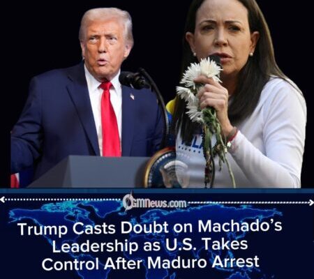 Trump Rejects Machado’s Leadership Claim After Maduro’s Capture, Says Opposition Figure Lacks Support to Govern Venezuela