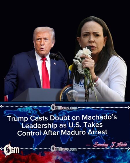 Trump Rejects Machado’s Leadership Claim After Maduro’s Capture, Says Opposition Figure Lacks Support to Govern Venezuela