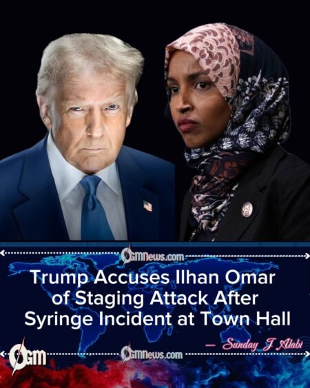 Trump Calls Ilhan Omar a ‘Fraud’ After Syringe Attack at Minneapolis Town Hall