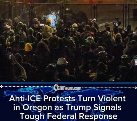 Oregon ICE Protests Turn Violent as Trump Warns of “Very Forceful” Federal Response