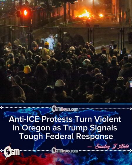 Oregon ICE Protests Turn Violent as Trump Warns of “Very Forceful” Federal Response