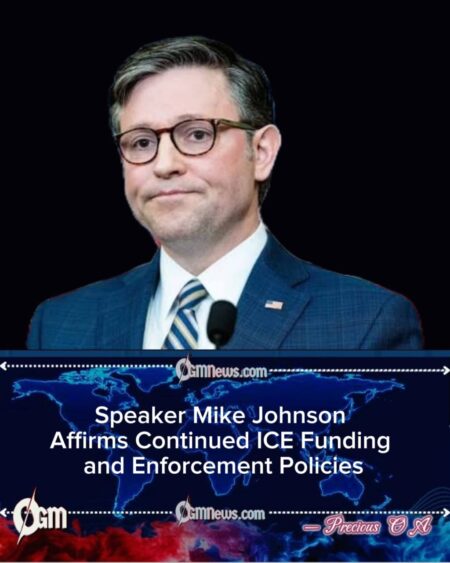 Speaker Mike Johnson Responds to Congressional Opposition on ICE Funding