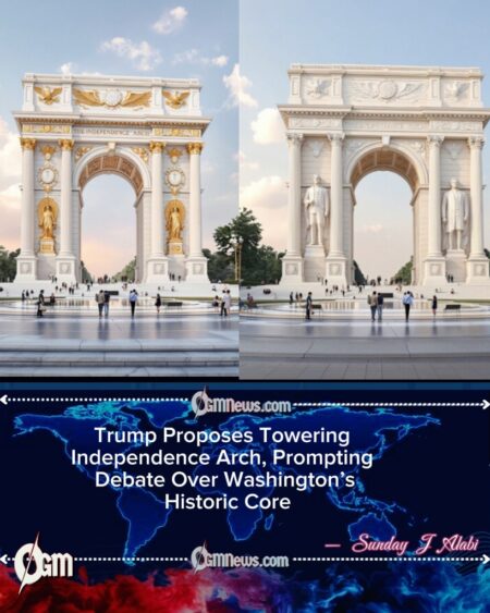 Trump Eyes 250-Foot “Independence Arch” for Washington, Raising Debate Over Scale, Symbolism, and Setting