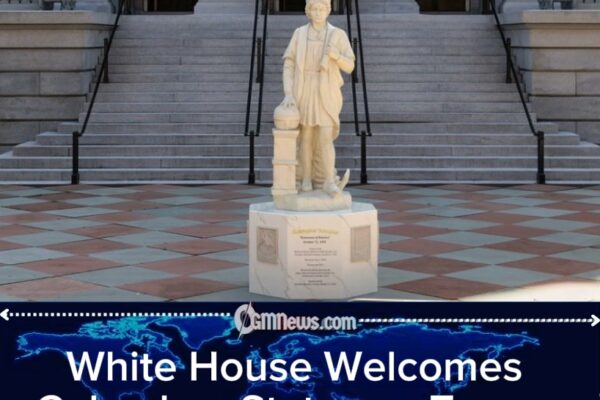 Trump Rededicates Columbus Statue at White House, Reviving Debate Over History and Heritage