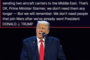 Donald Trump Lambasts U.K. Over Aircraft Carrier Deployment