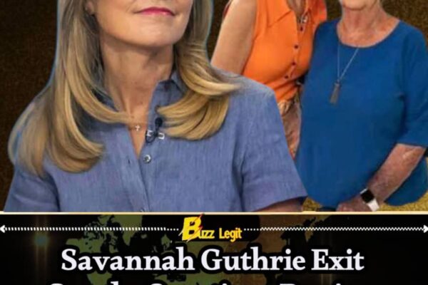 Savannah Guthrie Leaves Today Show During Missing Mom Coverage